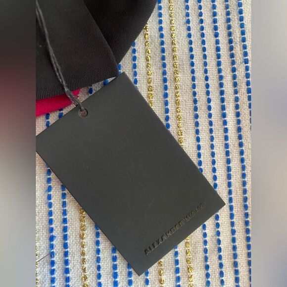 ALEXANDER WANG MIDI DRESS Black/pink Viscose Sleeveless Sz 4 NWT - Picture 15 of 16